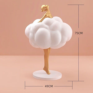 Creative Home Decor Statue Ballet Girl Living Room Large Floor Ornaments Sculptur Home Decoration