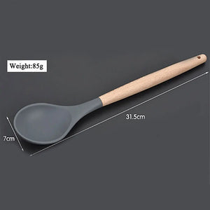 Silicone Cooking Utensils with Wood Handles – Open Stock - thumbnail 5