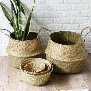 Foldable Seagrass Belly Basket - thumbnail 1