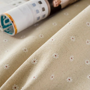 Floral Cotton-Linen Tablecloth with Lace Trim - thumbnail 5