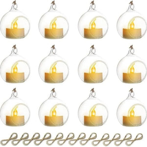 Hanging Glass Tealight Globe Set - thumbnail 1