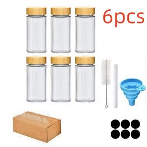 Glass Spice Jar Set with Labels & Funnel - thumbnail 7