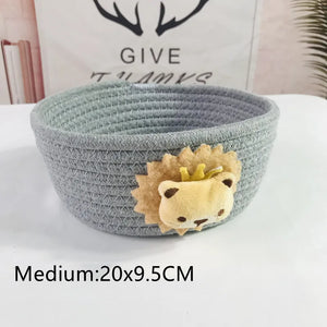 Animal Cotton Rope Storage Basket - thumbnail 14