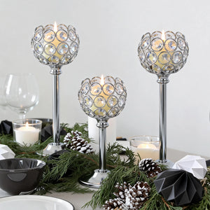 Gold & Silver Metal Tealight Holder with Glass Cups - thumbnail 3