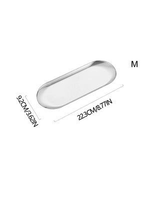Stainless Steel Oval Serving Tray - thumbnail 13