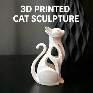 Minimal Sitting Cat Sculpture - thumbnail 5