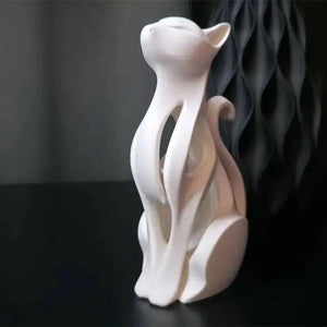 Minimal Sitting Cat Sculpture - thumbnail 2