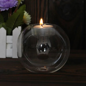 Round Glass Tealight Holder - thumbnail 3