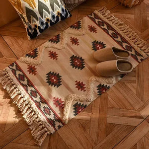 Bohemian Hand-Woven Tassel Rug - thumbnail 19