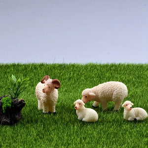 Mini Sheep Family Figurine Set - 4 Pieces - thumbnail 4
