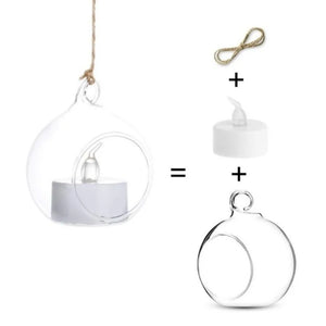 Hanging Glass Tealight Globe Set - thumbnail 2