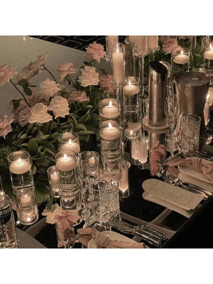 Clear Cylinder Glass Candle Holder - thumbnail 3