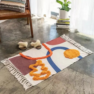 Bohemian Hand-Woven Tassel Rug - thumbnail 17
