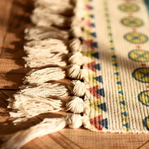 Bohemian Hand-Woven Tassel Rug - thumbnail 4