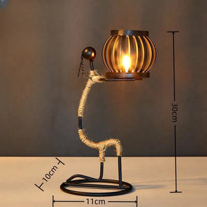 Abstract Figure Metal Candlestick - thumbnail 3