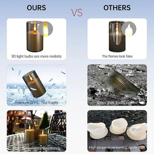Flameless LED Pillar Candles - thumbnail 2
