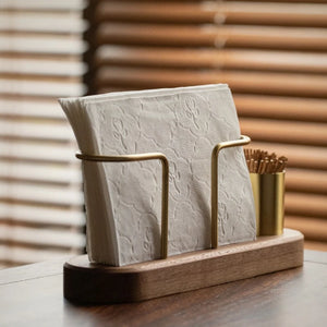 Wood & Metal Napkin and Tissue Holder - thumbnail 5