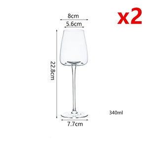 Crystal Burgundy Wine Glasses – Set of 2 - thumbnail 8