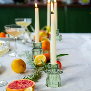 Ribbed Glass Tealight Holders – Set of 3 - thumbnail 6