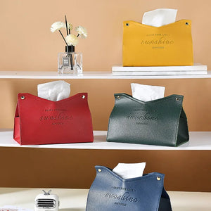 Faux Leather Tissue Box Cover - thumbnail 3