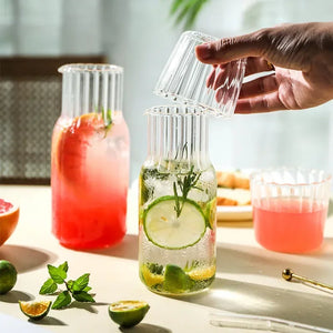 Bedside Glass Water Carafe with Tumbler - thumbnail 3