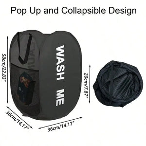 Collapsible Mesh Laundry Hamper - thumbnail 3