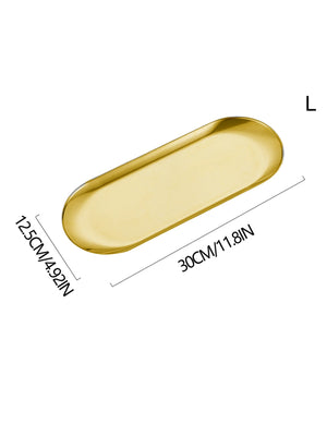 Stainless Steel Oval Serving Tray - thumbnail 11