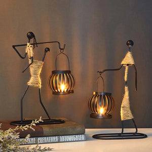 Sculptural Metal Candlestick - thumbnail 3