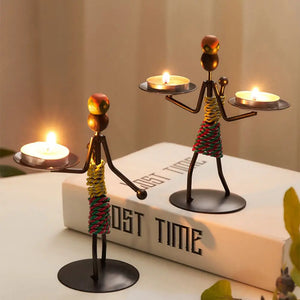 Sculptural Metal Candlestick - thumbnail 5