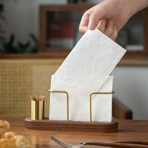Wood & Metal Napkin and Tissue Holder - thumbnail 3