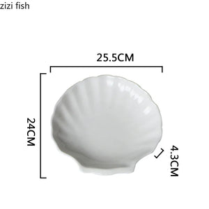 Shell-Shaped Ceramic Serving Plate - thumbnail 5