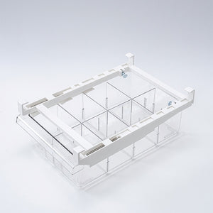 Refrigerator Drawer Storage Box Non-grid 1-8 Grid Food Organizer Transparent Rectangular Storage Box