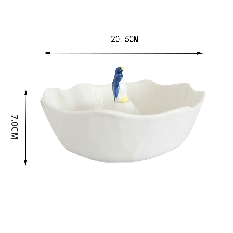 Cute Ceramic Rabbit Bowl: Perfect for Desserts, Salads, Cereal, Breakfast, Oatmeal, Yogurt, and Kitchen Utensils