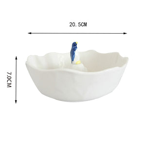 Cute Ceramic Rabbit Bowl: Perfect for Desserts, Salads, Cereal, Breakfast, Oatmeal, Yogurt, and Kitchen Utensils