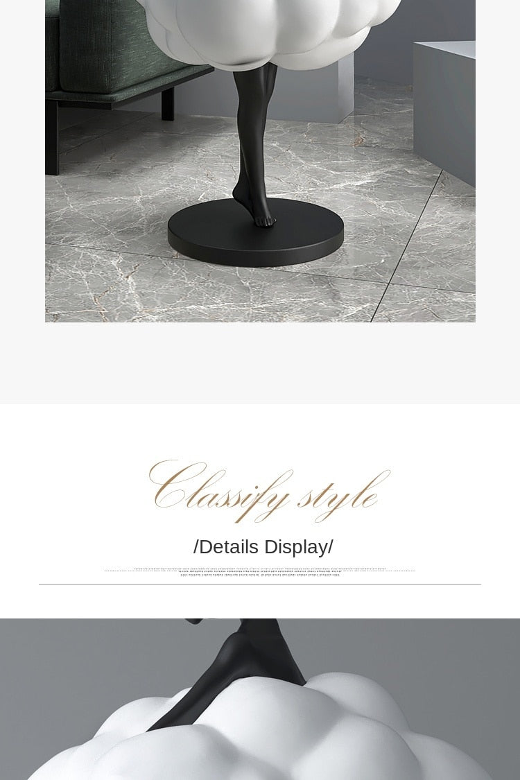Creative Home Decor Statue Ballet Girl Living Room Large Floor Ornaments Sculptur Home Decoration