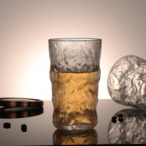 Handmade Whiskey Glass Heat Resistant Juice Cup Liquor Whisky Crystal Wine Glass Stripes Foreign Wine Glass Water Glass