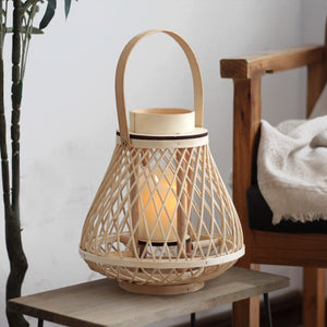 Bamboo Candlestick Outdoor Garden Lantern Decoration Candle Holder Floor Ornament Household Supplies