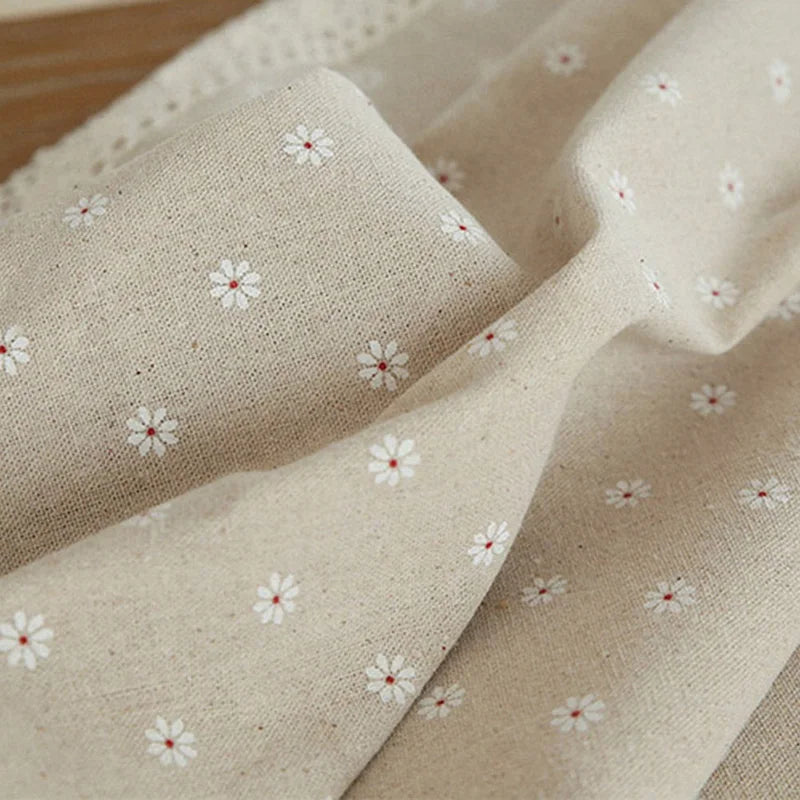 Floral Cotton-Linen Tablecloth with Lace Trim - image 4