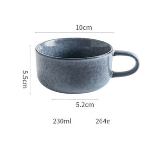 Nordic Ceramic Tableware: Large Flat Plate, Simple and Stylish Dish, Steak Plate, Household Mugs, and Cups