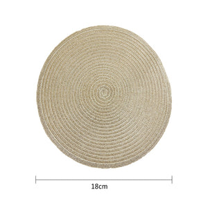 Woven Round Placemat: Heat Resistant Table Mat for Bowls, Coffee Cups, and Coasters