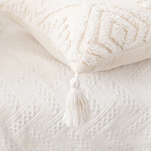 Ivory Loop-Tufted Cotton Pillow Cover - thumbnail 6