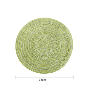 Woven Round Placemat: Heat Resistant Table Mat for Bowls, Coffee Cups, and Coasters