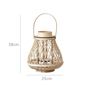 Bamboo Candlestick Outdoor Garden Lantern Decoration Candle Holder Floor Ornament Household Supplies