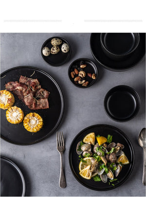 Nordic Creative Ceramics: Matte Glazed Plates and Bowls, Individual Ins Style Dishes, Household Tableware