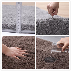 Solid White Bathroom Mat: Superfine Fiber Toilet Rug, Large Size, Non-slip Bathroom Lavatory Mat