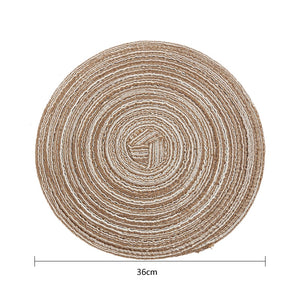 Woven Round Placemat: Heat Resistant Table Mat for Bowls, Coffee Cups, and Coasters