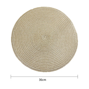 Woven Round Placemat: Heat Resistant Table Mat for Bowls, Coffee Cups, and Coasters