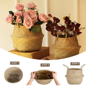 Foldable Seagrass Belly Basket - thumbnail 4