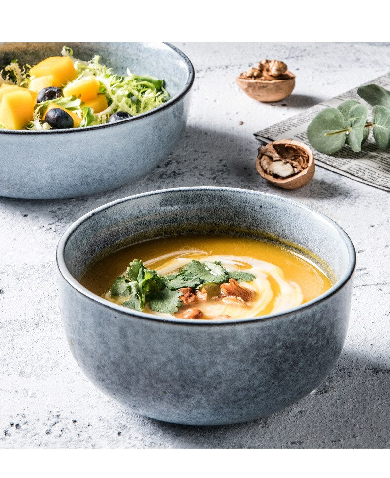 Nordic Ceramic Tableware: Large Flat Plate, Simple and Stylish Dish, Steak Plate, Household Mugs, and Cups