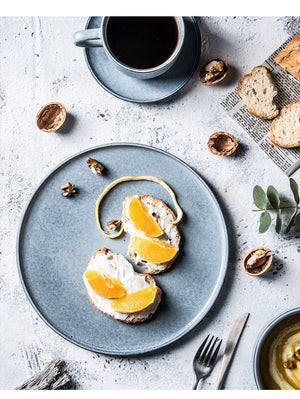 Nordic Ceramic Tableware: Large Flat Plate, Simple and Stylish Dish, Steak Plate, Household Mugs, and Cups